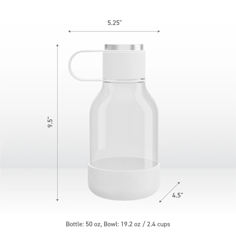 Asobu Dog Bowl Bottle Lite, 50 oz, White