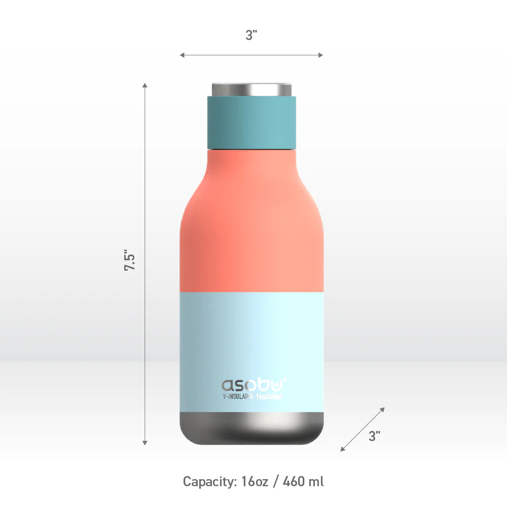 Asobu Urban Bottle, 460 ml, Pastel Teal