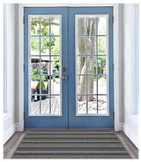 Stockholm Lead/Light Blue Washable Mat | The Rugs