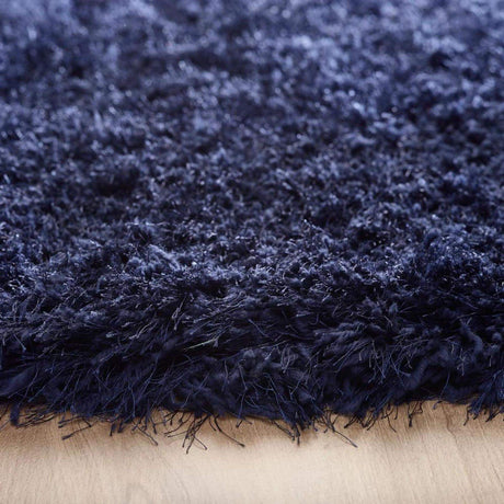 The Rugs Extravagance Navy Shaggy Rug – Plush 50mm