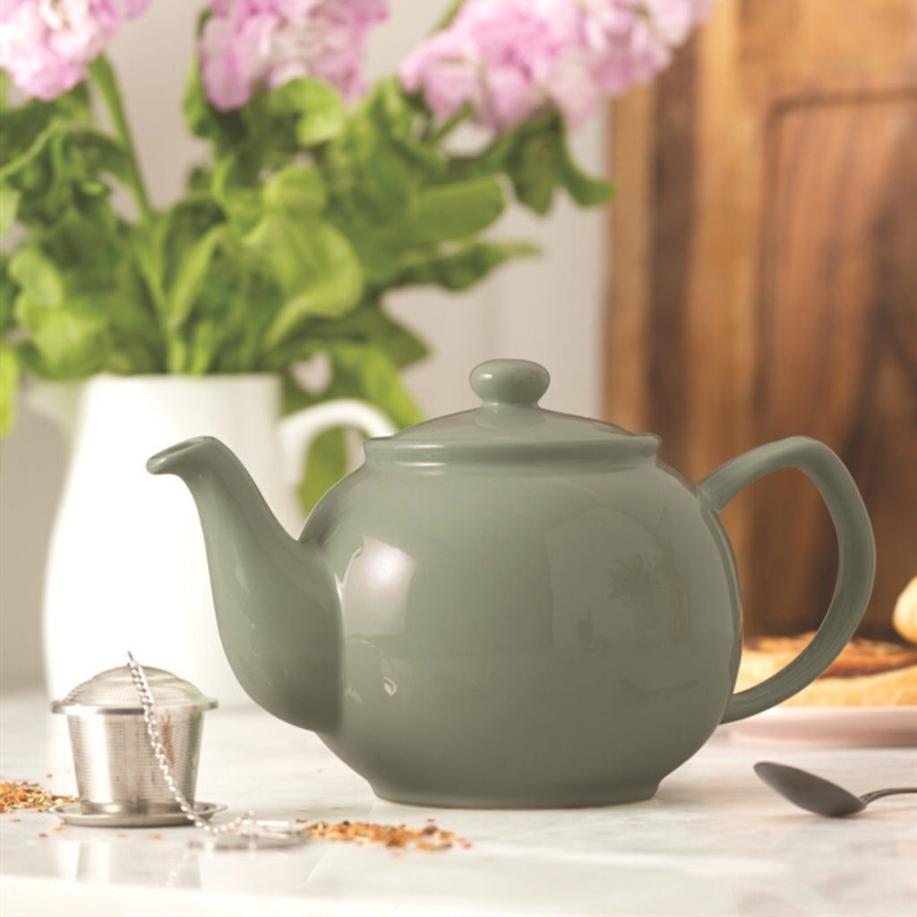 Price & Kensington Stoneware Sage Green Teapot, 6 Cup, 1100ml