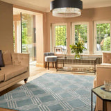 The Rugs Vienna Blue Geometric Rug