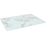 Rinkit Rectangle Glass Chopping Board Marble - 50cm x 40cm