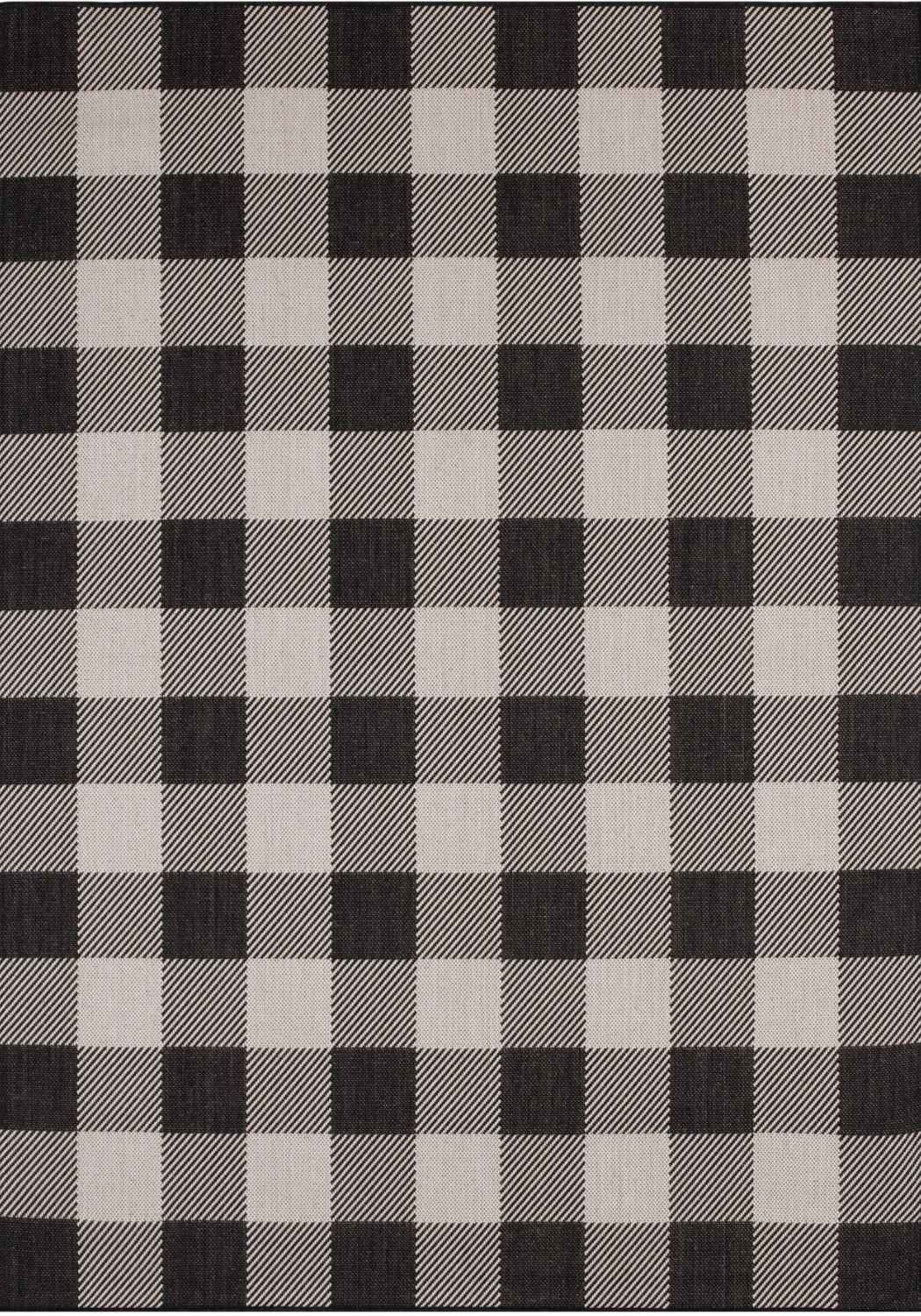 Ecology Outdoor Rug Black 700BL | Weather‑Resistant Patio Rug