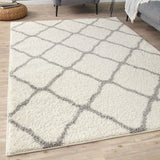 Moroccan Ivory Shaggy Rug 700 | The Rugs