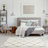 Moroccan Ivory Shaggy Rug 700 | The Rugs