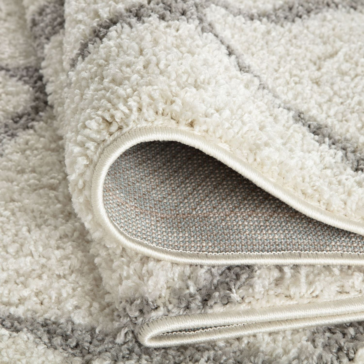 Moroccan Ivory Shaggy Rug 700 | The Rugs