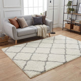 Moroccan Ivory Shaggy Rug 700 | The Rugs
