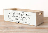 Blush & Bale Hot Chocolate Station Crate - 24cm x 14cm x 9cm