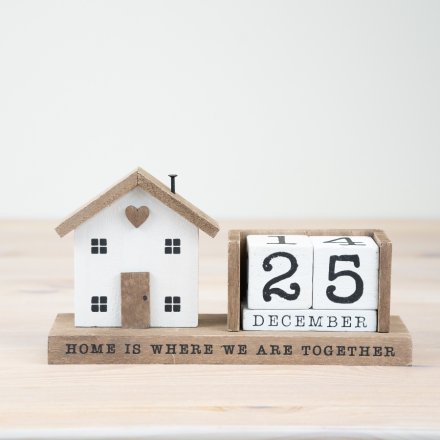 Blush & Bale Wooden House Calendar - 22cm x 12cm