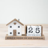 Blush & Bale Wooden House Calendar - 22cm x 12cm
