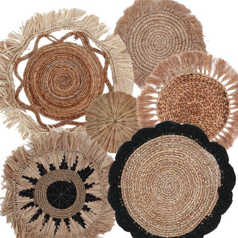 HatiNest Set of Six Natural Wall Art Kribo Collection