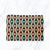 Shadowbright Navy Blue Retro Floral Make Up bag - 24cm x 19cm
