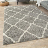 Moroccan Grey Shaggy Rug by The Rugs | 710