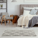 Moroccan Grey Shaggy Rug by The Rugs | 710