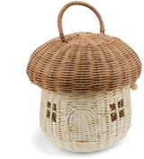 Blush & Bale Rattan Mushroom House Basket Décor