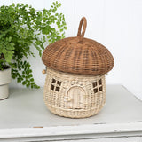 Blush & Bale Rattan Mushroom House Basket Décor