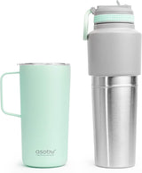 Asobu Twin Pack Bottle (900ml) with Mug (600ml), Mint