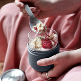 Black Blum Glass Lunch Pot, Slate, Small, 450ml