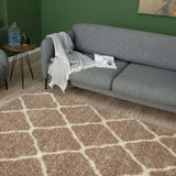 Moroccan Beige Shaggy Rug 720 by The Rugs