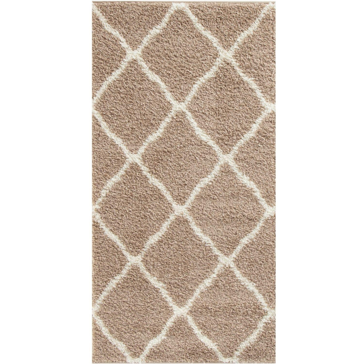 Moroccan Beige Shaggy Rug 720 by The Rugs