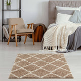 Moroccan Beige Shaggy Rug 720 by The Rugs
