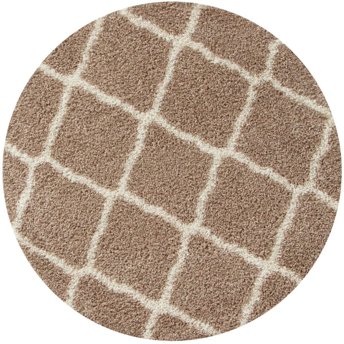 Moroccan Beige Shaggy Rug 720 by The Rugs