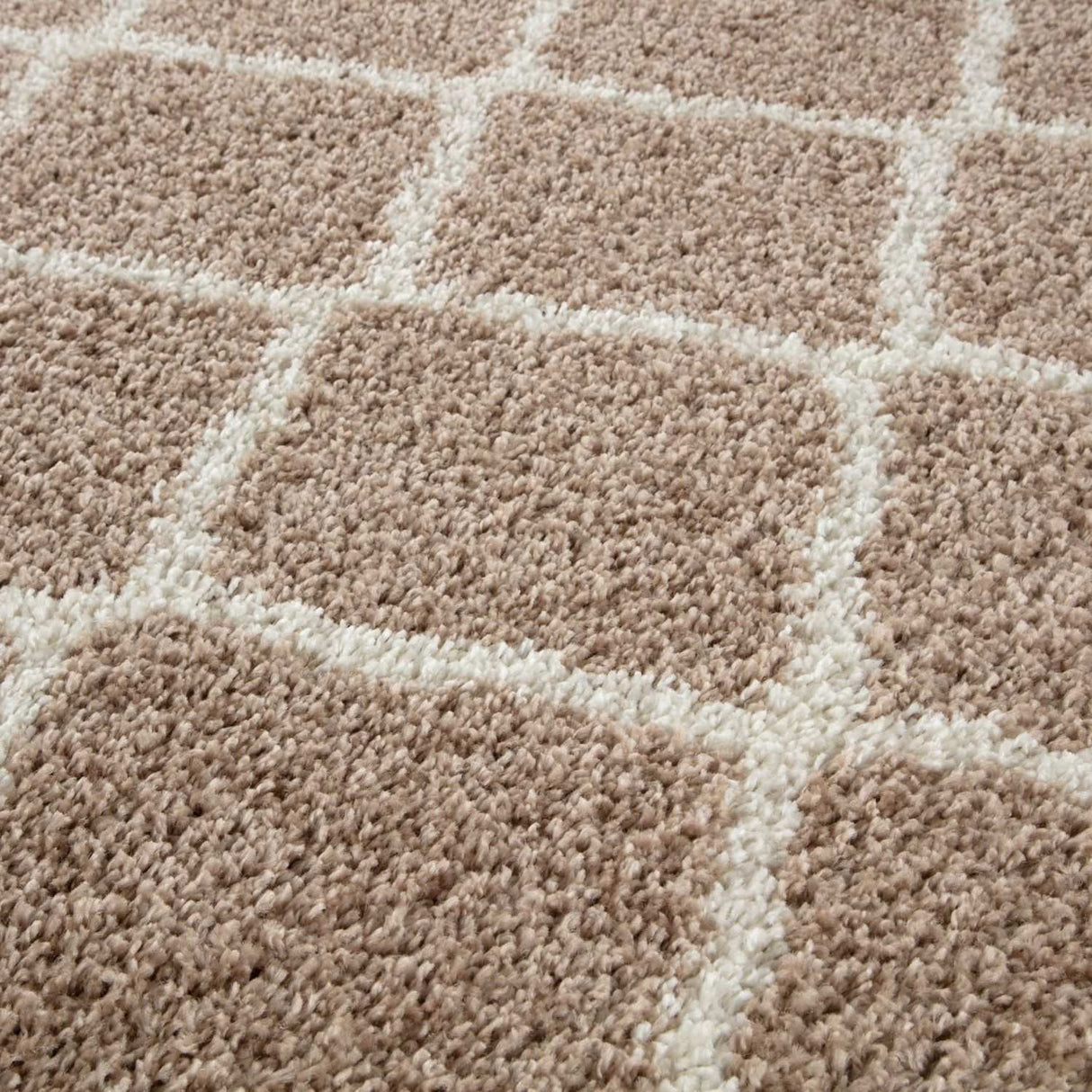 Moroccan Beige Shaggy Rug 720 by The Rugs