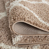 Moroccan Beige Shaggy Rug 720 by The Rugs