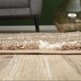 Moroccan Beige Shaggy Rug 720 by The Rugs