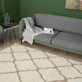 Moroccan Ivory Shaggy Rug 730 by The Rugs