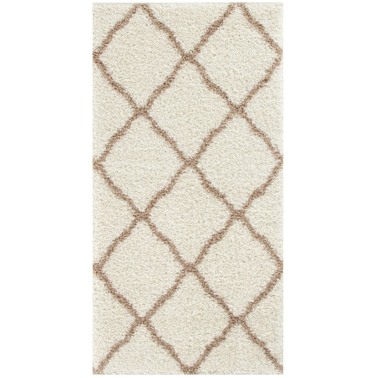 Moroccan Ivory Shaggy Rug 730 by The Rugs