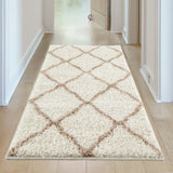 Moroccan Ivory Shaggy Rug 730 by The Rugs