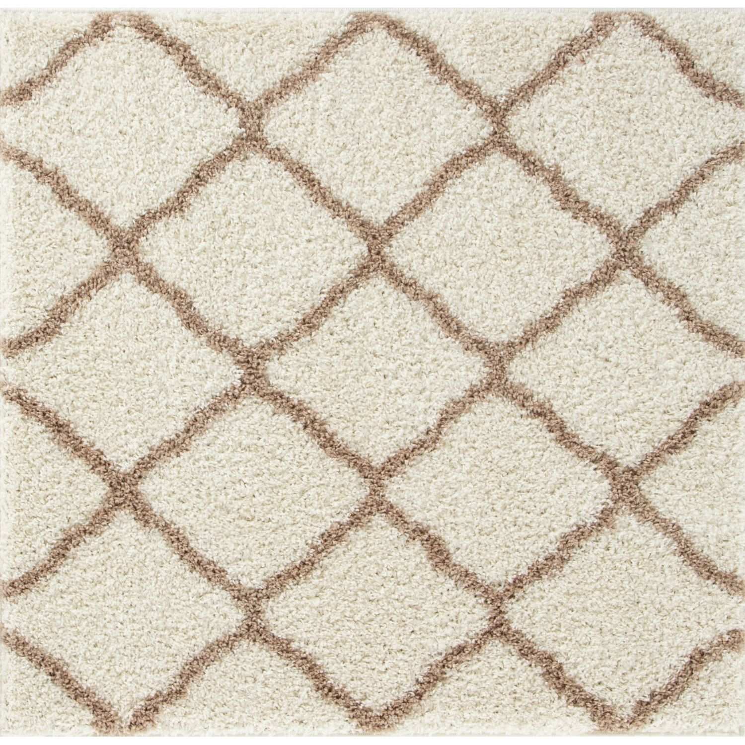 Moroccan Ivory Shaggy Rug 730 by The Rugs
