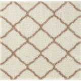 Moroccan Ivory Shaggy Rug 730 by The Rugs