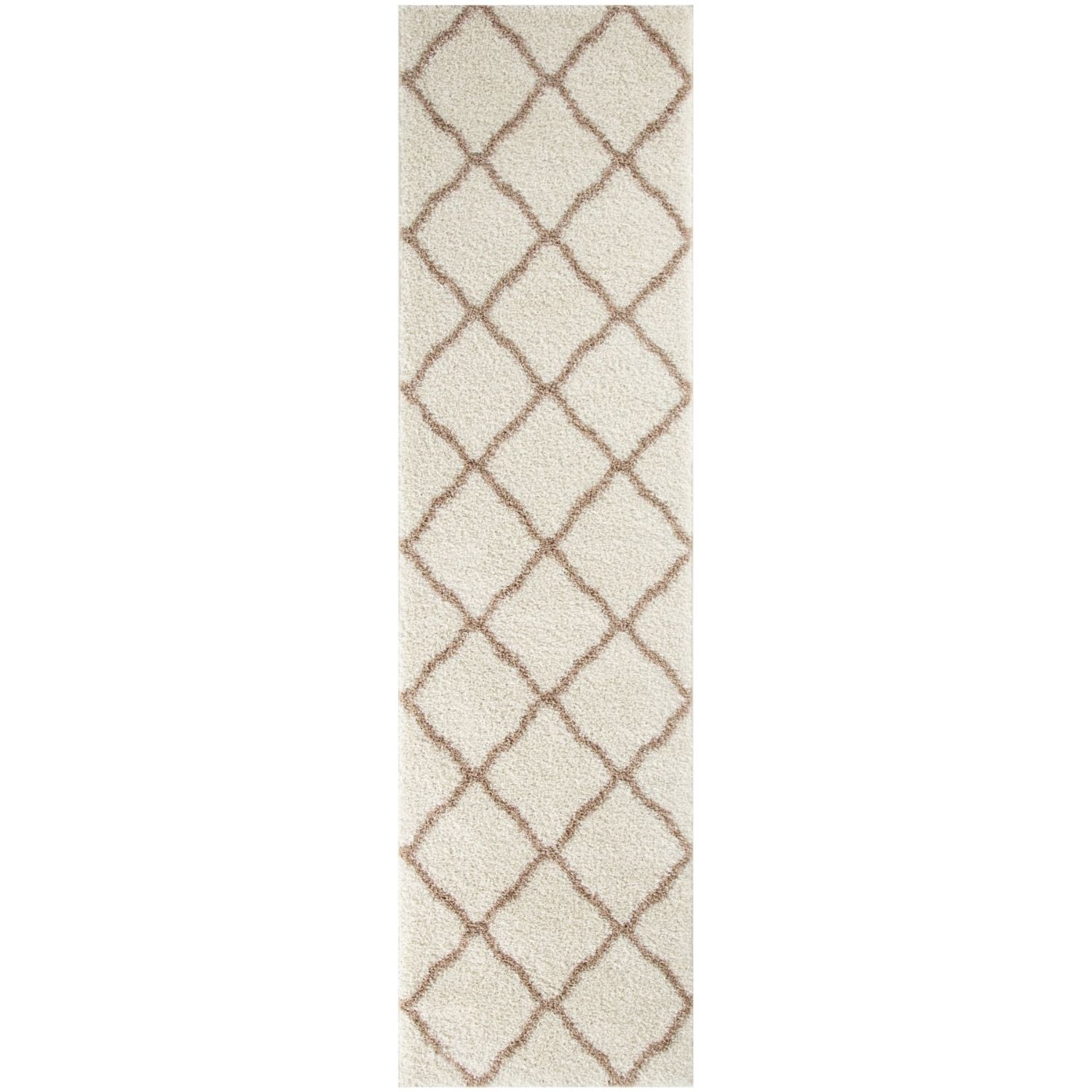 Moroccan Ivory Shaggy Rug 730 by The Rugs