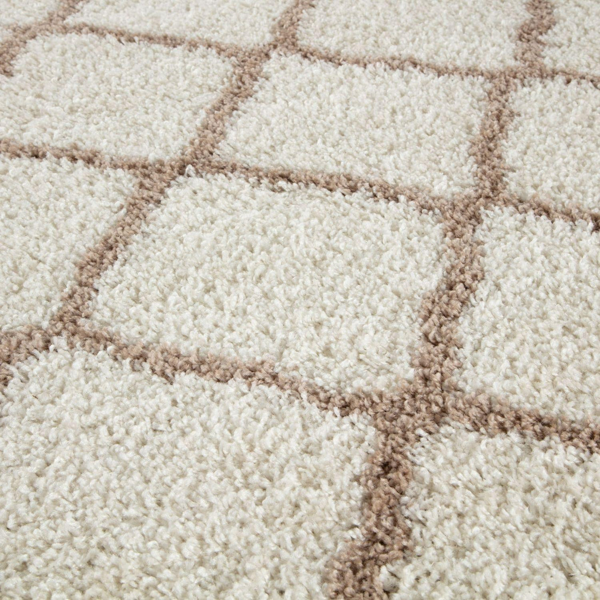 Moroccan Ivory Shaggy Rug 730 by The Rugs