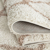 Moroccan Ivory Shaggy Rug 730 by The Rugs