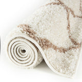 Moroccan Ivory Shaggy Rug 730 by The Rugs