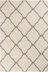 Moroccan Ivory Shaggy Rug 730 by The Rugs