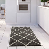 The Rugs Moroccan Dark Grey Shaggy Rug 740