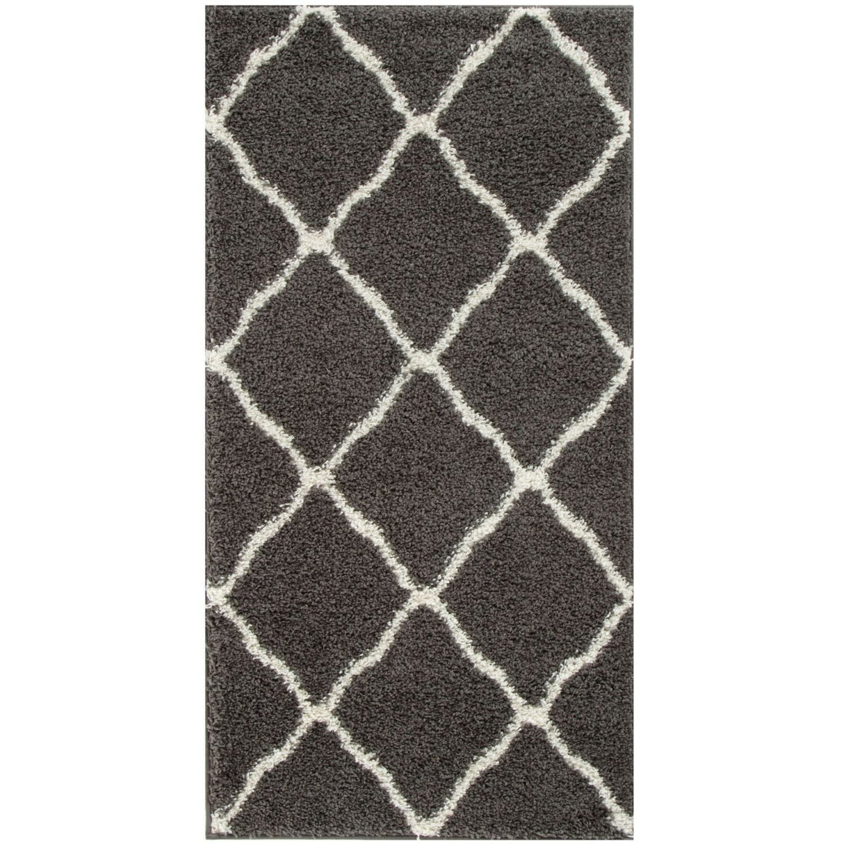 The Rugs Moroccan Dark Grey Shaggy Rug 740