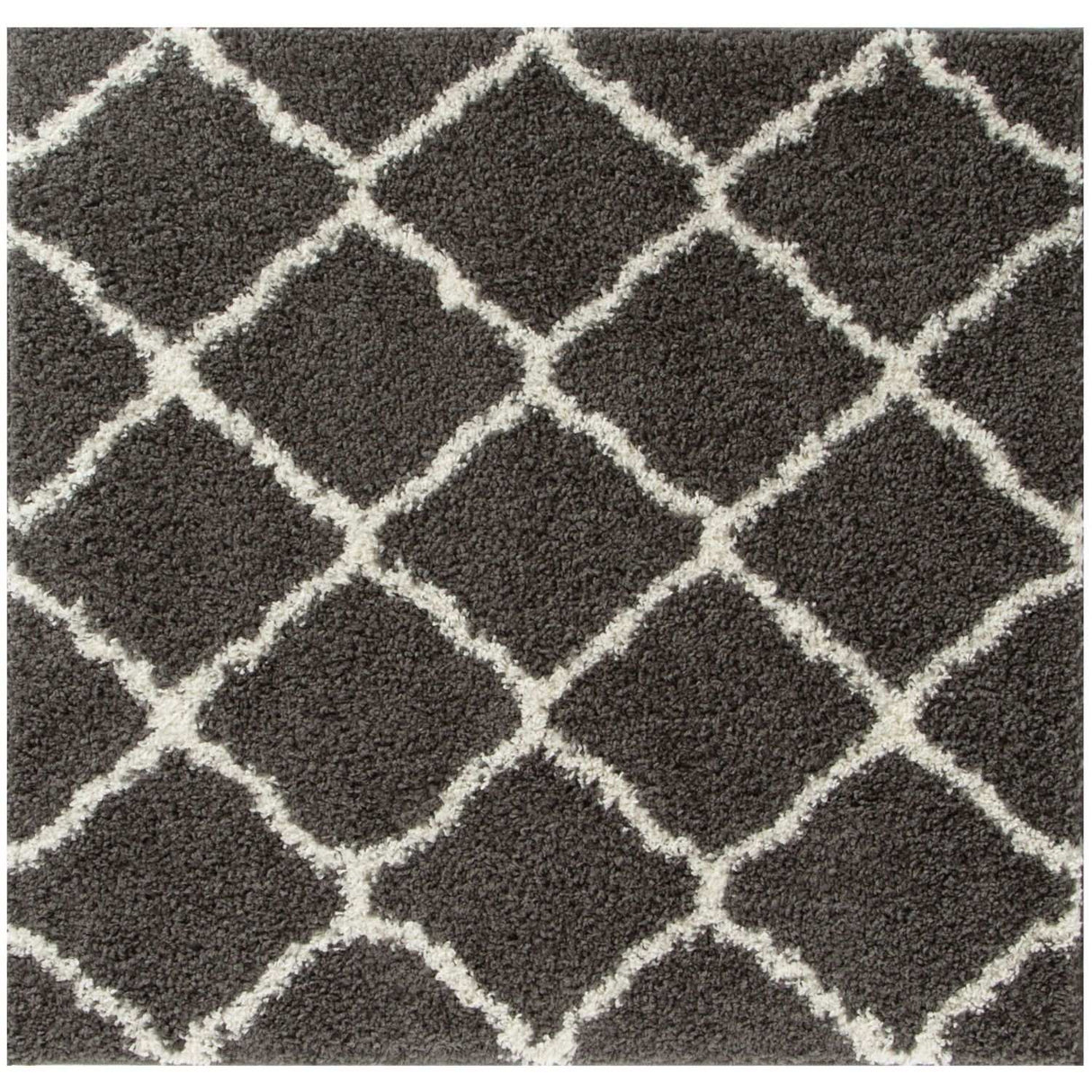 The Rugs Moroccan Dark Grey Shaggy Rug 740