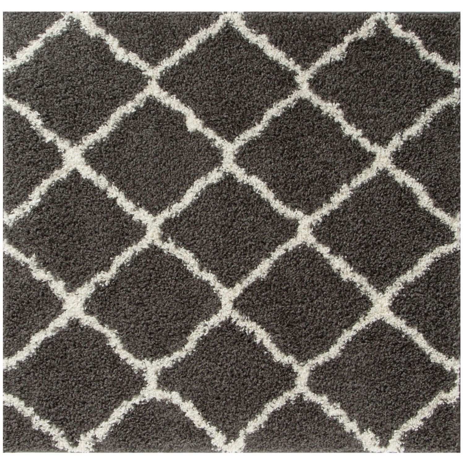 The Rugs Moroccan Dark Grey Shaggy Rug 740