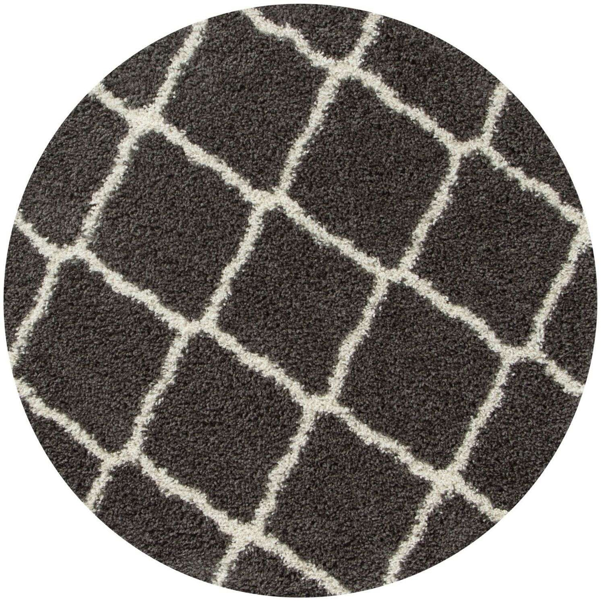 The Rugs Moroccan Dark Grey Shaggy Rug 740