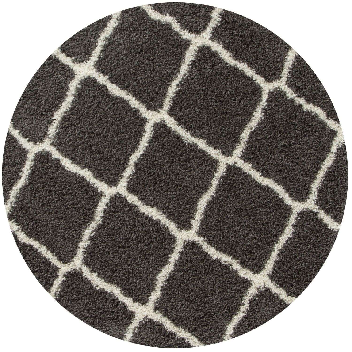 The Rugs Moroccan Dark Grey Shaggy Rug 740