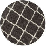 The Rugs Moroccan Dark Grey Shaggy Rug 740