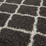 The Rugs Moroccan Dark Grey Shaggy Rug 740