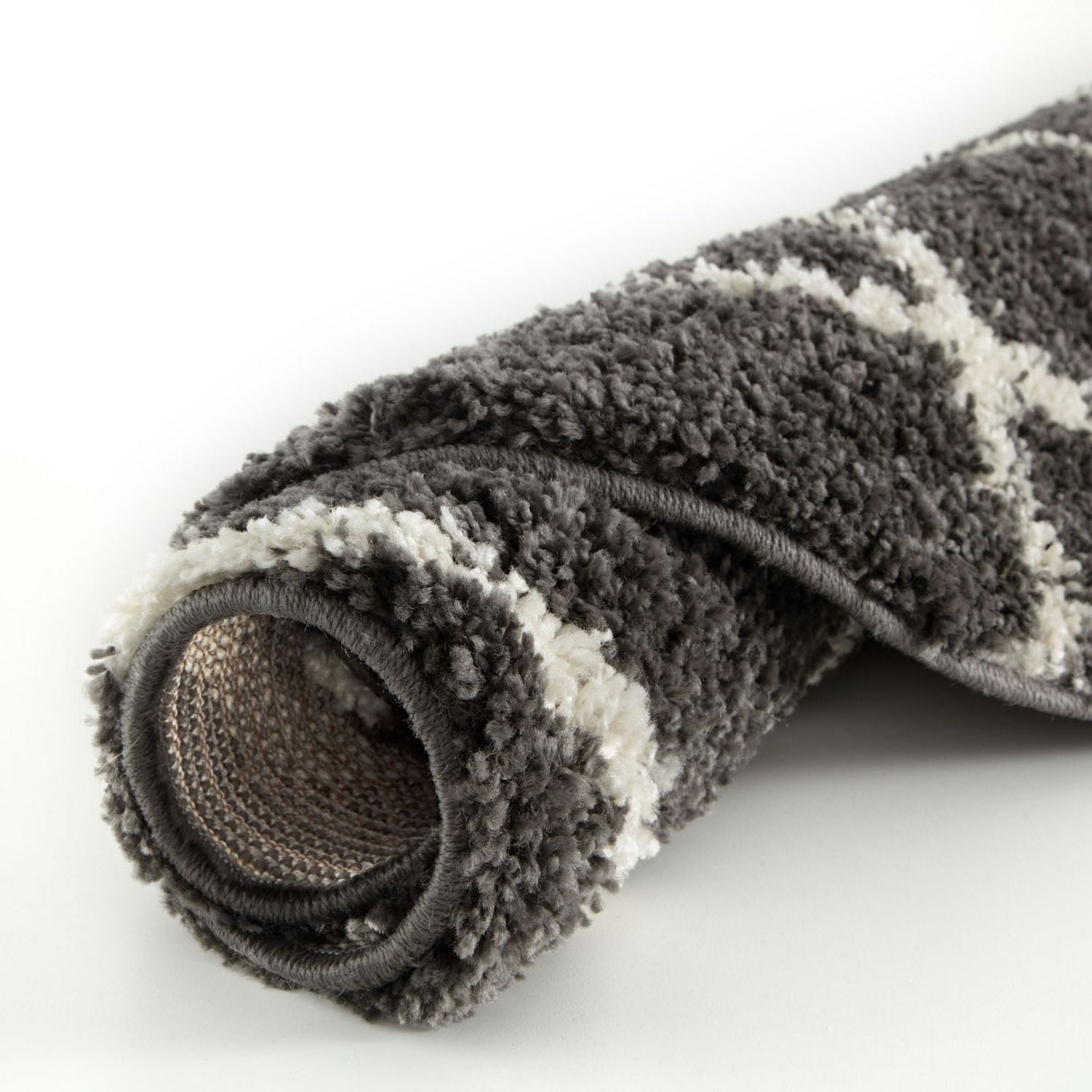 The Rugs Moroccan Dark Grey Shaggy Rug 740
