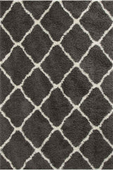 The Rugs Moroccan Dark Grey Shaggy Rug 740